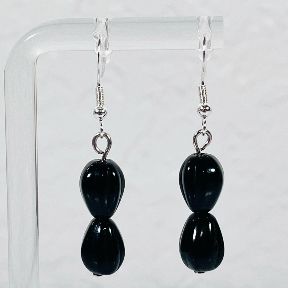 4/$20 Black Bead Earrings